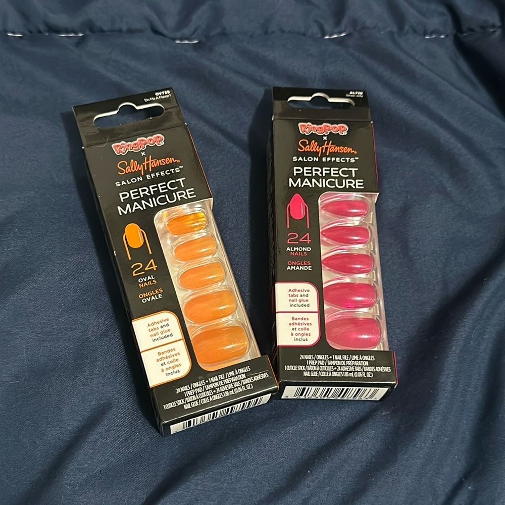 Set of 2 Ring Pop x Sally Hansen Salon Effects Perfect Manicure Nails